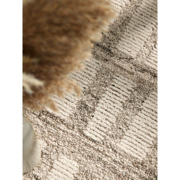 Krémovobiely ručne tkaný vlnený koberec 80x150 cm Boho 1.0 Linara – Vikosa-image-3