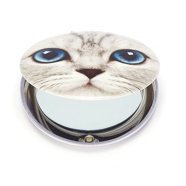 Vreckové zrkadielko Catseye London Silver Kitty