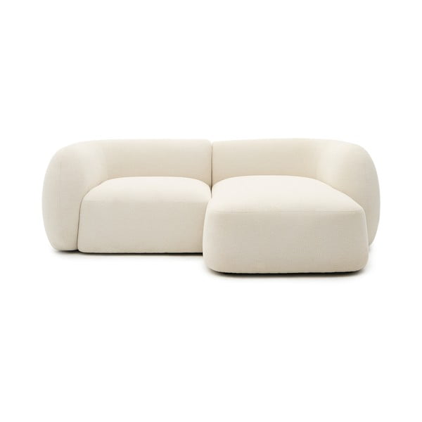 Krémová ženilková rohová pohovka (pravý roh/s leňoškou) Martina – Kave Home