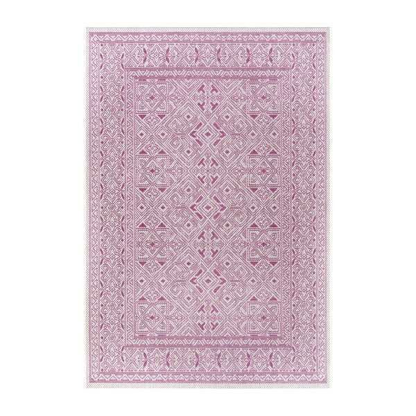 Fialovo-béžový vonkajší koberec NORTHRUGS Cuadrado, 200 x 290 cm