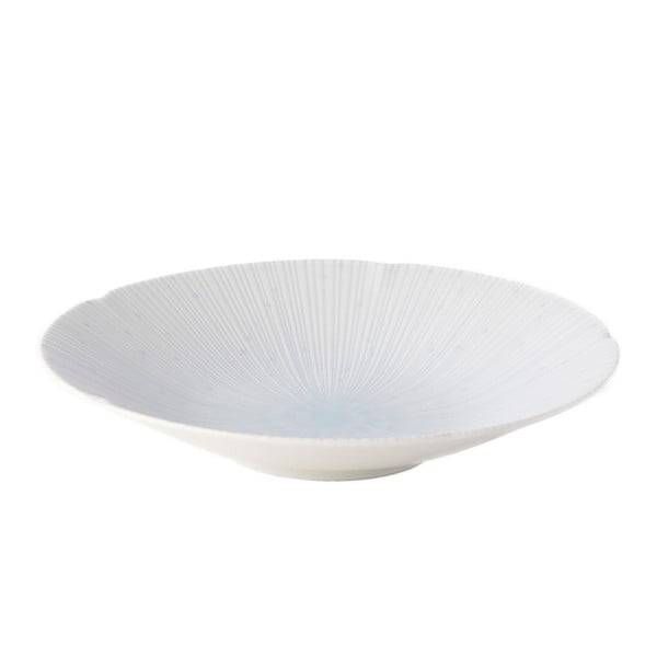 Svetlomodrý keramický tanier na cestoviny ø 24.5 cm ICE WHITE - MIJ