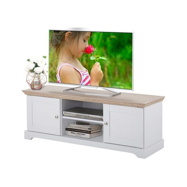 Biely drevený TV stolík Støraa Anika-image-4