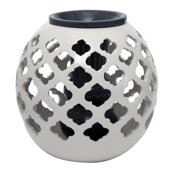 Čierno-biela guľatá keramická váza Mauro Ferretti, 23,5 cm
