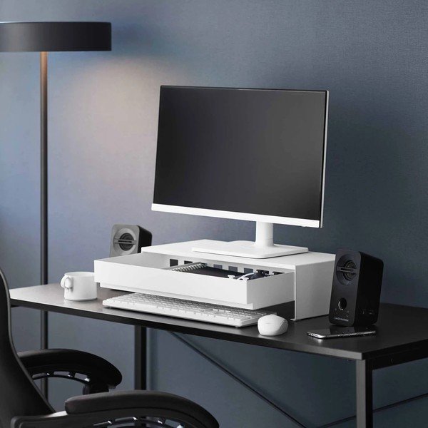 Biely kovový stojan na monitor Tower – YAMAZAKI-image-2