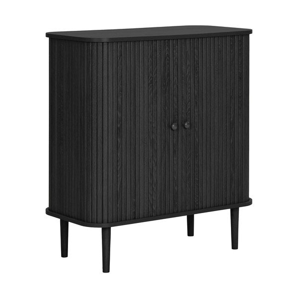 Čierna komoda z borovicového dreva 80x87x40 cm Nikko – House Nordic-image-4