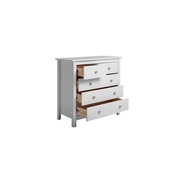 Biela vysoká komoda z borovicového dreva 79x80 cm Berna – Marckeric-image-3