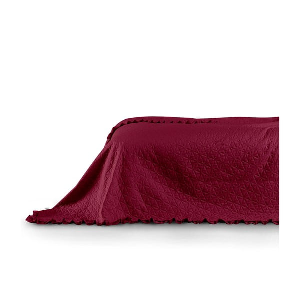 Červený pléd cez posteľ AmeliaHome Tilia, 220 x 240 cm
