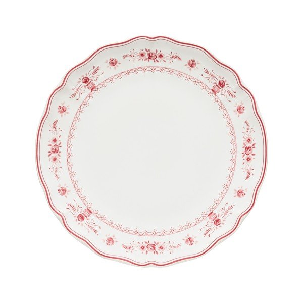 Červený/biely kameninový tanier ø 27 cm Vila – Costa Nova