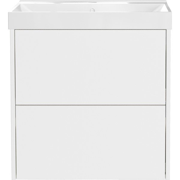 Biela matná závesná skrinka pod umývadlo 61x65 cm Bodera – Germania-image-3