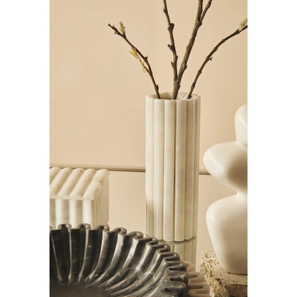 Biela mramorová váza (výška  20 cm) Savio – Premier Housewares-image-3