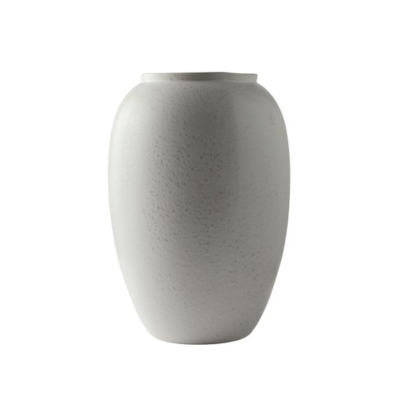 Krémovobiela kameninová váza Bitz Basics Matte Cream, výška 50 cm