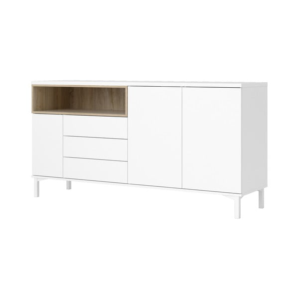 Biela komoda 176x90x49 cm Roomers – Tvilum-image-4