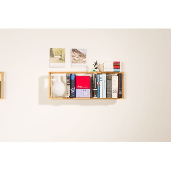 Polica na knihy z dubového dreva das kleine b b2, výška 22 cm-image-4