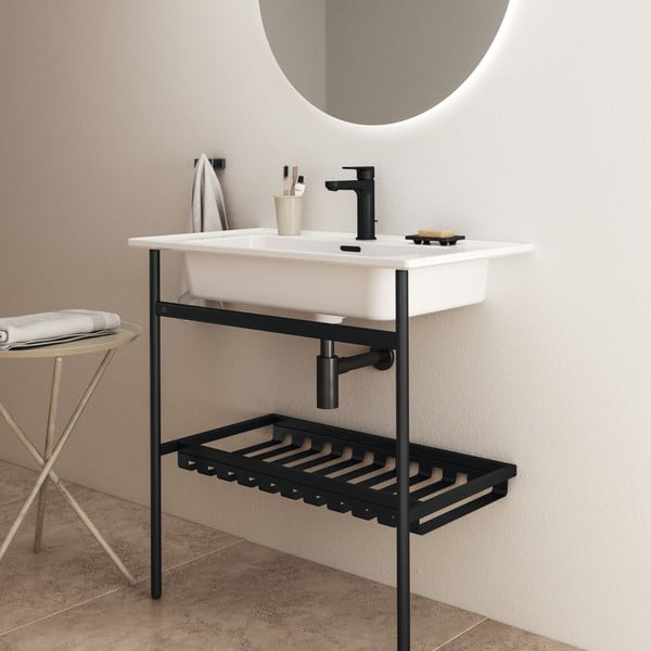 Čierny kovový podstavec pod umývadlo 76x84 cm Conca – Ideal Standard-image-4