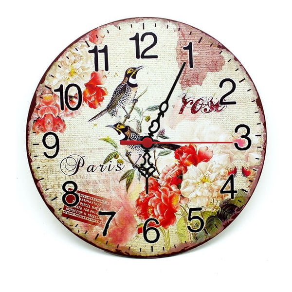 Nástenné hodiny Rose Paris, 30 cm