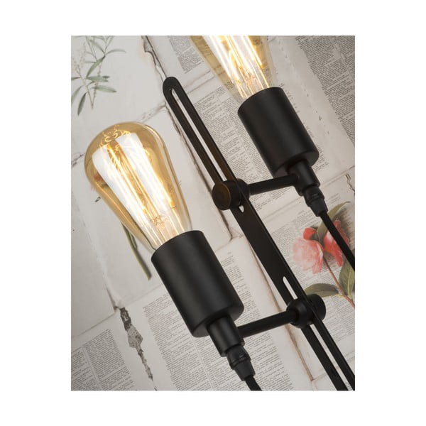 Čierna stojacia lampa s kovovým tienidlom (výška 152 cm) Seattle – it's about RoMi-image-4