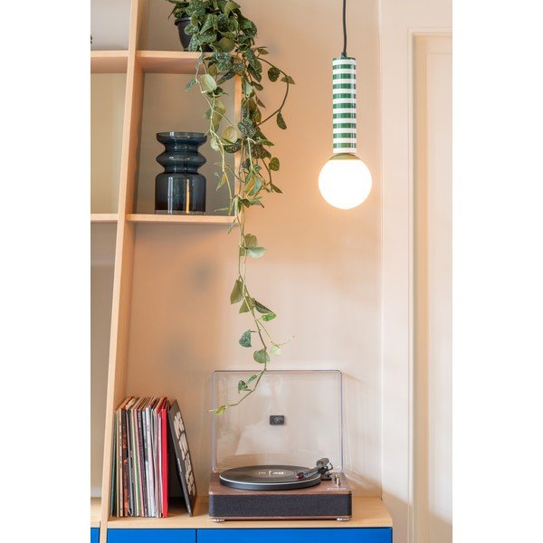 Zelené kovové závesné svietidlo ø 12 cm Rayado Retro – Leitmotiv-image-1