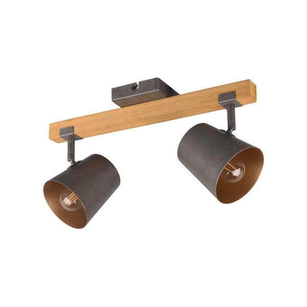 Bodové svietidlo v tmavo sivo-prírodnej farbe 14x42 cm Bell – Trio