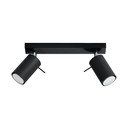 Čierne bodové svietidlo 8x30 cm Etna – Sollux