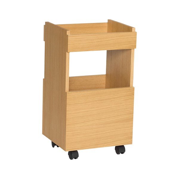Servírovací stolík na kolieskach v dekore duba 35x40 cm Forma – Hübsch