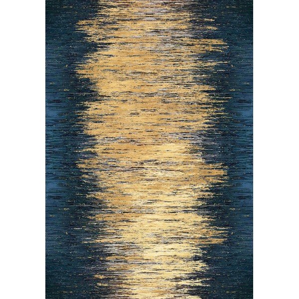 Žltý/tmavomodrý prateľný koberec 50x80 cm Goldie – Vitaus
