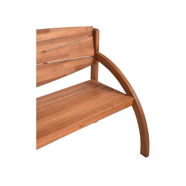 Hnedá drevená záhradná lavica Hadia – Garden Pleasure-image-2