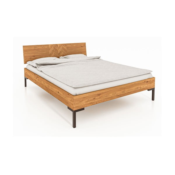 Dvojlôžková posteľ z dubového dreva 140x200 cm Abies 2 - The Beds