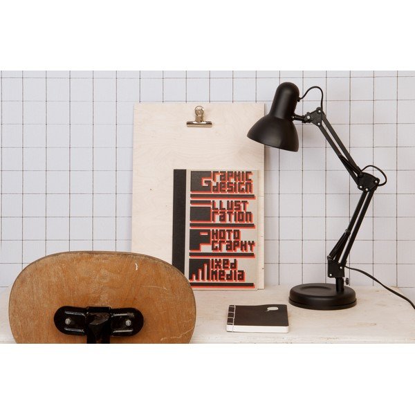 Čierna stolová lampa Leitmotiv Hobby, ø 12,5 cm-image-3