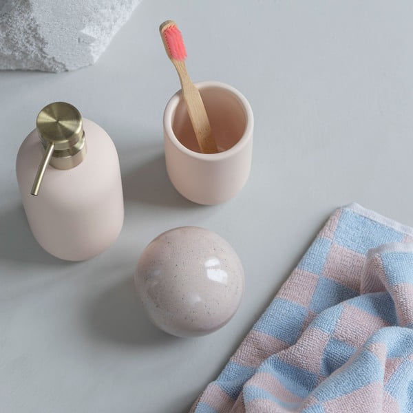 Modro-ružová osuška z bio bavlny 70x133 cm Retro - Mette Ditmer Denmark-image-4