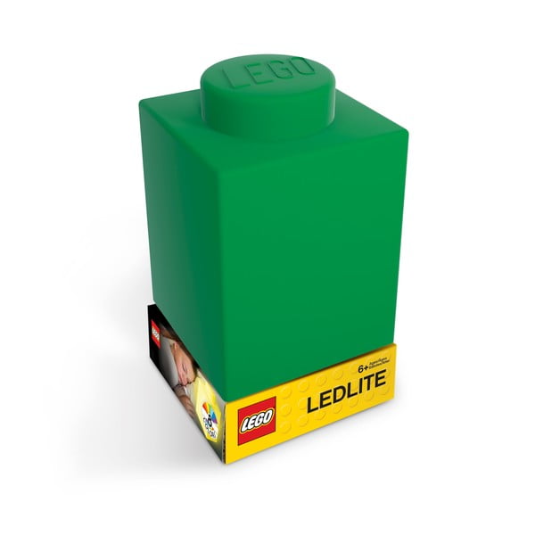 Zelené silikónové nočné svetielko LEGO® Classic Brick