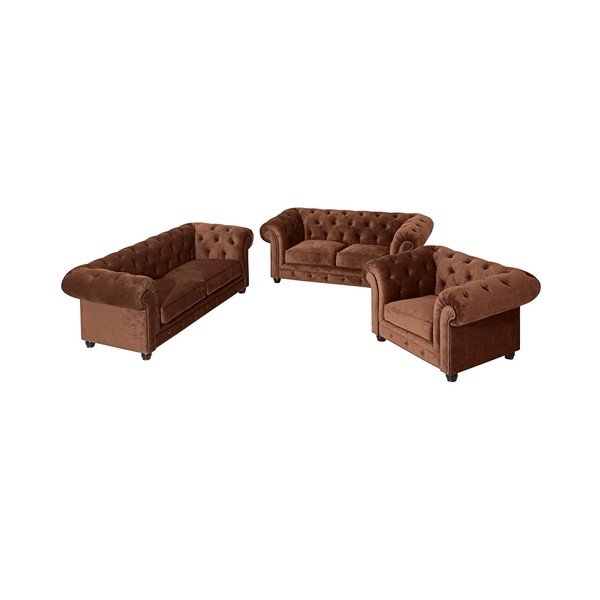Hnedé kreslo Max Winzer Orleans Velvet-image-3