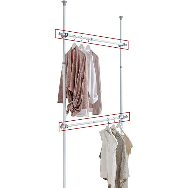 Súprava 2 teleskopických tyčí na oblečenie Wenko Herkules, dĺžka 75 - 120 cm-image-1