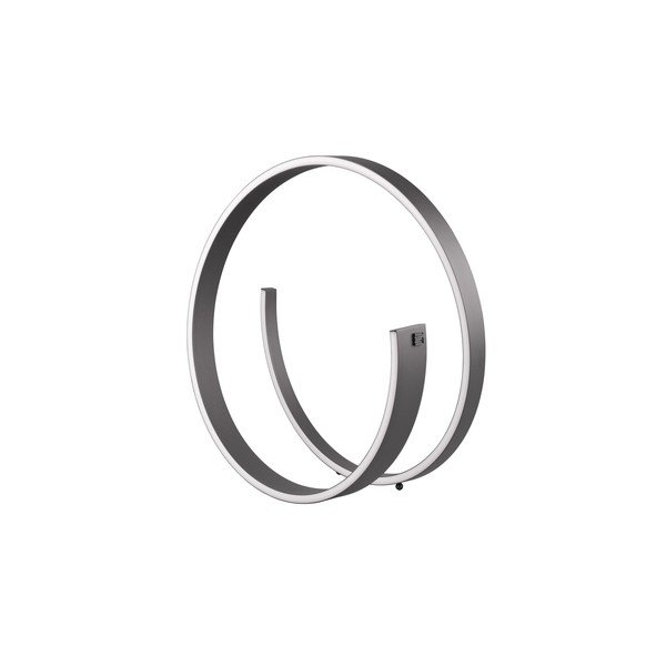 Čierna LED stolová lampa s hlasovým ovládaním/s ovládaním pomocou mobilnej aplikácie s kovovým tienidlom (výška  45 cm) Cinardi – CINQUE-image-1