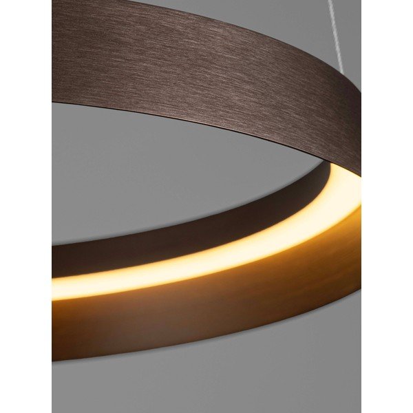 Hnedé hliníkové LED závesné svietidlo so stmievačom s tienidlom z akrylového skla ø 45 cm Ormi – Nova Luce-image-2