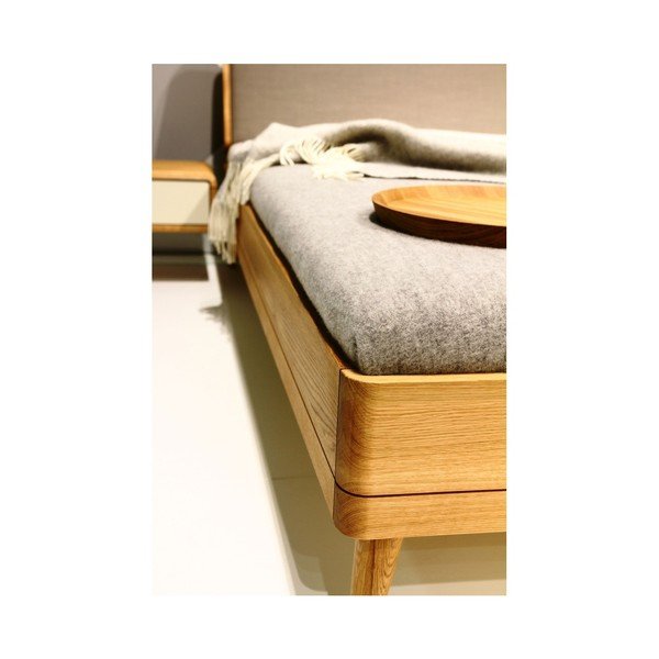 Dvojlôžková posteľ z masívneho dubového dreva Javorina Direct, 160 × 200 cm-image-2