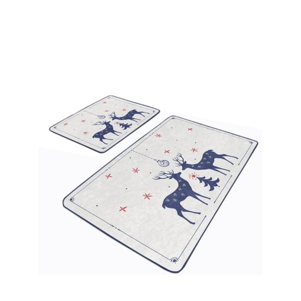 Krémovobiele kúpeľňové predložky v súprave 2 ks 60x100 cm – Mila Home