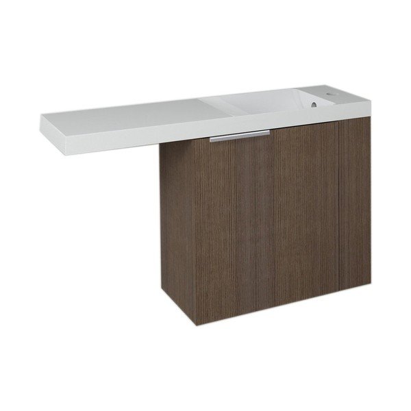 Hnedá závesná skrinka bez umývadla v dekore borovice 50x50 cm Latus Vi – Sapho