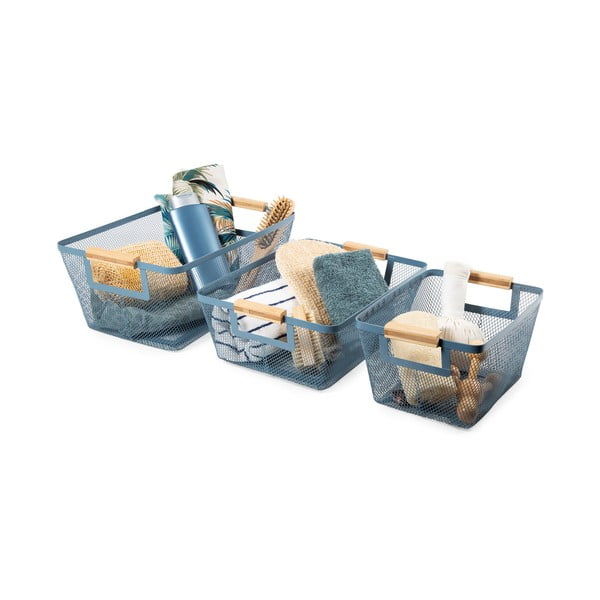 Drôtené kovové košíky v súprave 3 ks – Compactor-image-2