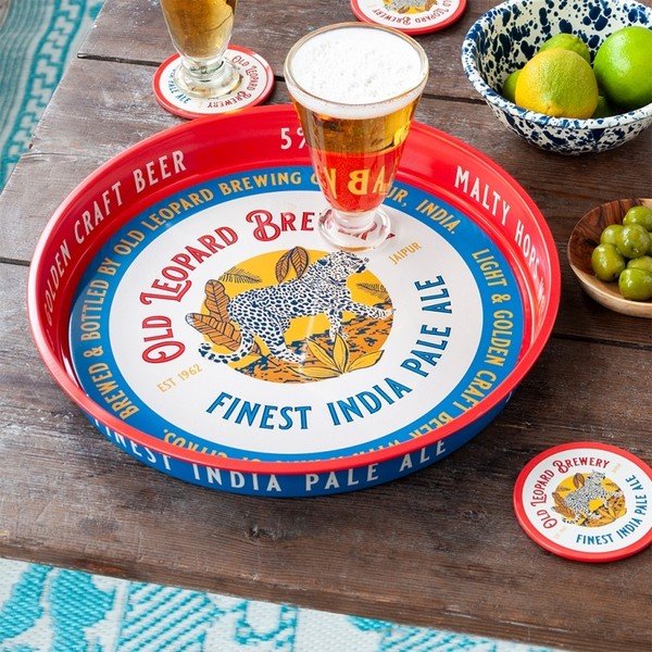 Kovová tácka ø 33 cm Old Leopard Brewery – Rex London-image-1