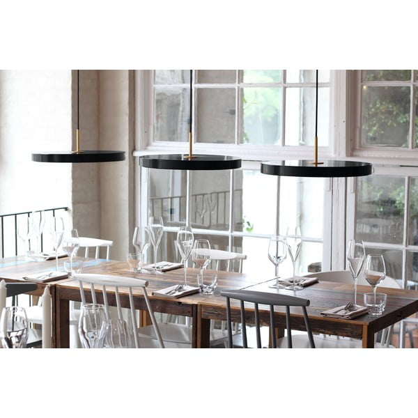 Čierne LED závesné svietidlo s kovovým tienidlom ø 31 cm Asteria Mini – UMAGE-image-3