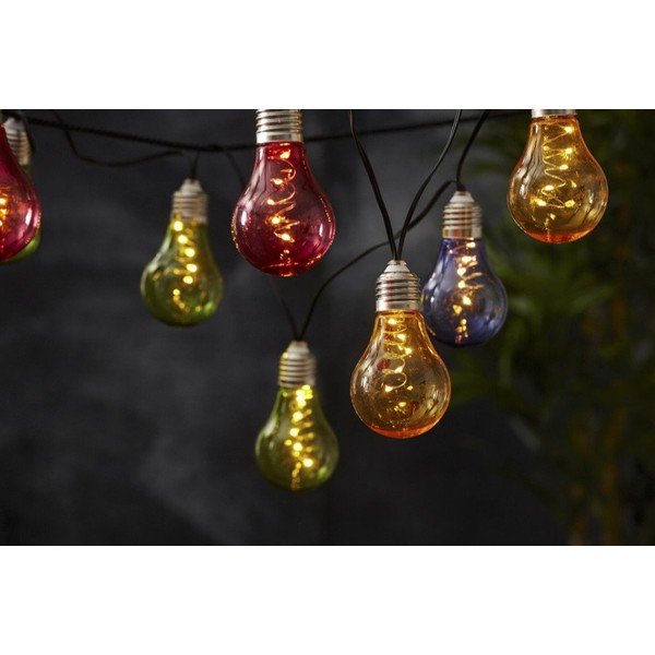 Farebná solárna svetelná LED reťaz vhodná do exteriéru Star Trading Glow, dĺžka 1,9 m-image-1