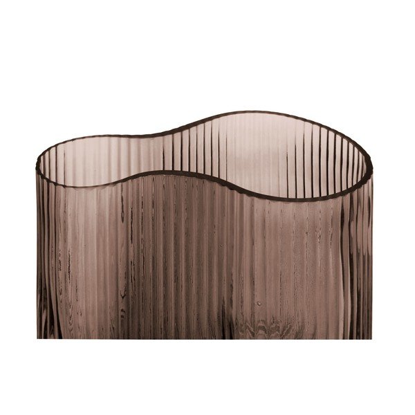 Hnedá sklenená váza PT LIVING Wave, výška 18 cm-image-2