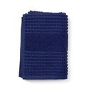 Tmavomodrý froté uterák z Bio bavlny 50x100 cm Check – JUNA