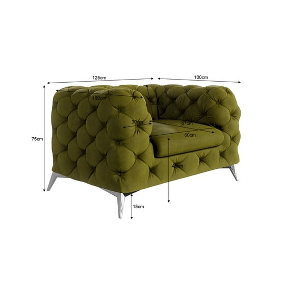 Zelené zamatové kreslo Chelsea – Ropez-image-3