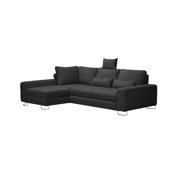 Tmavosivá rohová rozkladacia pohovka Windsor & Co Sofas, ľavý roh Alpha-image-4