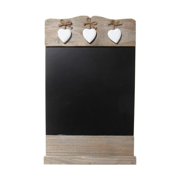 Čierna nástenná tabuľa Sass & Belle Hearts