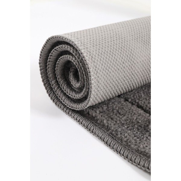 Antracitové kúpeľňové predložky v súprave 2 ks 50x80 cm Kareli – Foutastic-image-4