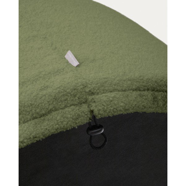 Zelený taburet z textílie buklé Kaeli – Kave Home-image-1