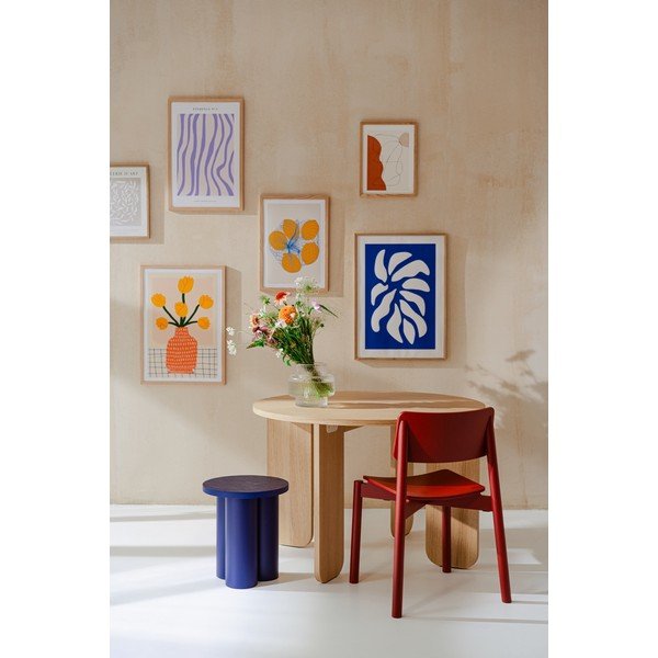 Červená stohovateľná jedálenská stolička Wem – noo.ma-image-4