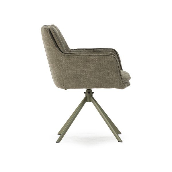 Zelené čalúnené jedálenské kreslá v súprave 2 ks Keiko – Marckeric-image-3